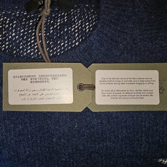 NWT ALLSAINTS Star Jumper Navy / White Size L - Picture 5 of 10